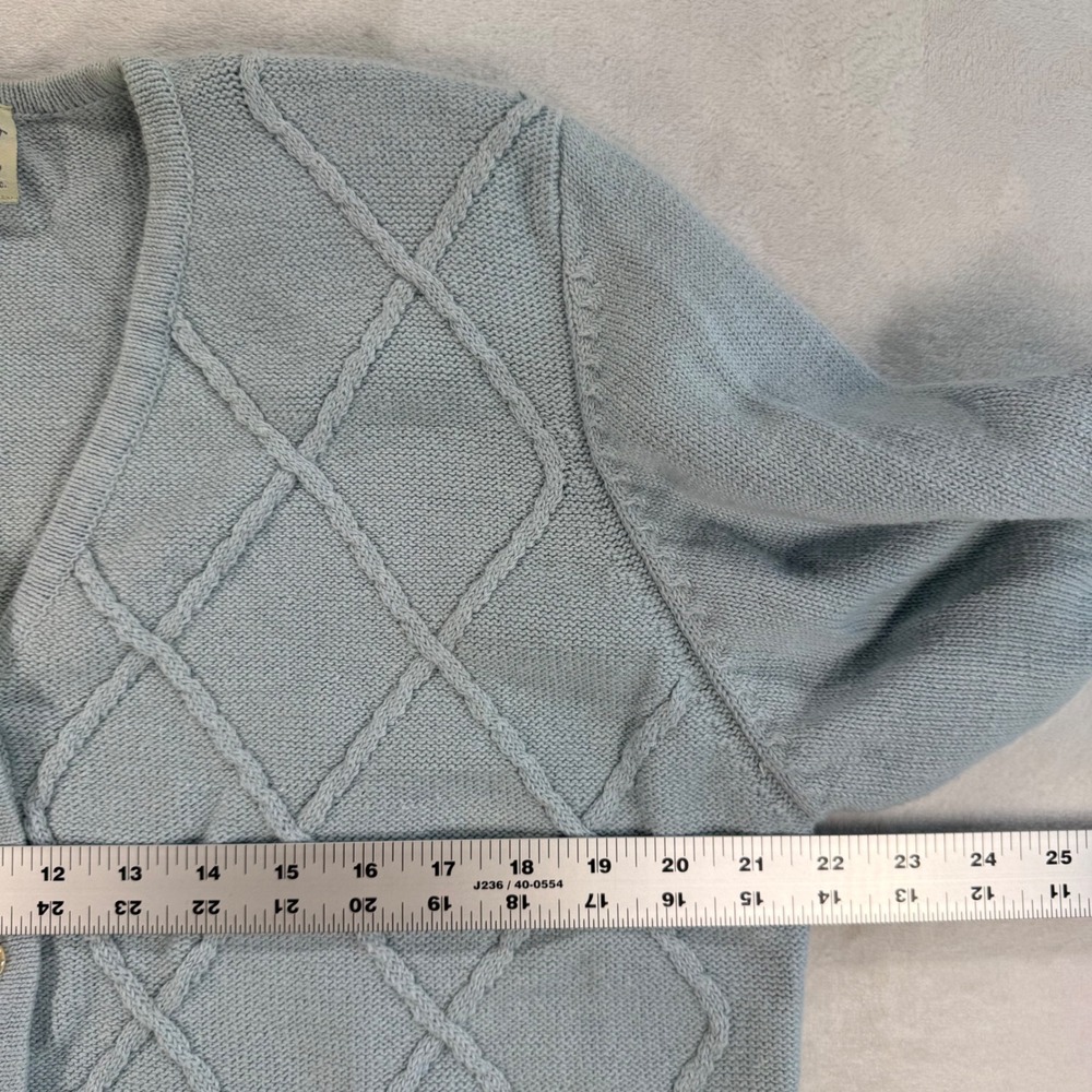 Susan Bristol Cardigan Sweater Short Sleeve Embroidered Knit Top XL‎ - Flawed - Picture 5 of 13